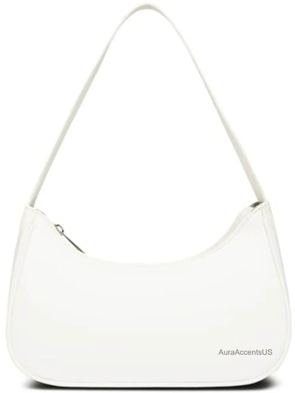 Vegan Leather Hobo Sling Tote Bag with Zipper Closure